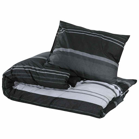 Vidaxx parure de couette 200x200 cm coton noir et blanc