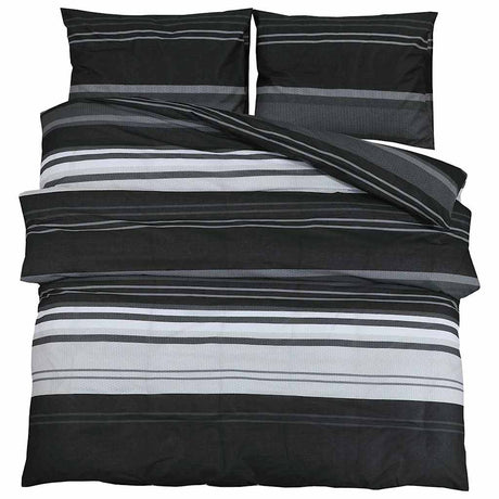 Ensemble de découverte de couette Vidaxl 240x220 cm en noir et blanc