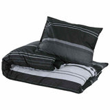 Ensemble de découverte de couette Vidaxl 240x220 cm en noir et blanc