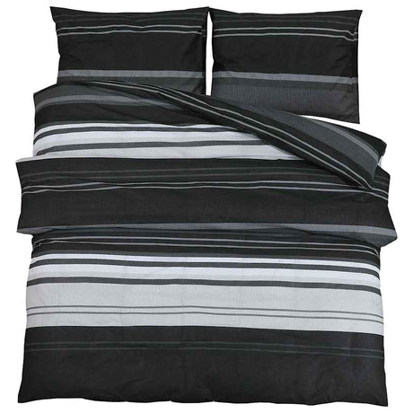 Vidaxx parure de couette 200x200 cm coton noir et blanc
