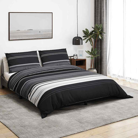 Vidaxx parure de couette 200x200 cm coton noir et blanc