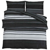 Ensemble de découverte de couette Vidaxl 260x240 cm Coton noir et blanc