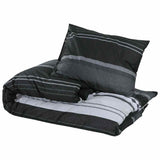 Ensemble de découverte de couette Vidaxl 225x220 cm en noir et blanc