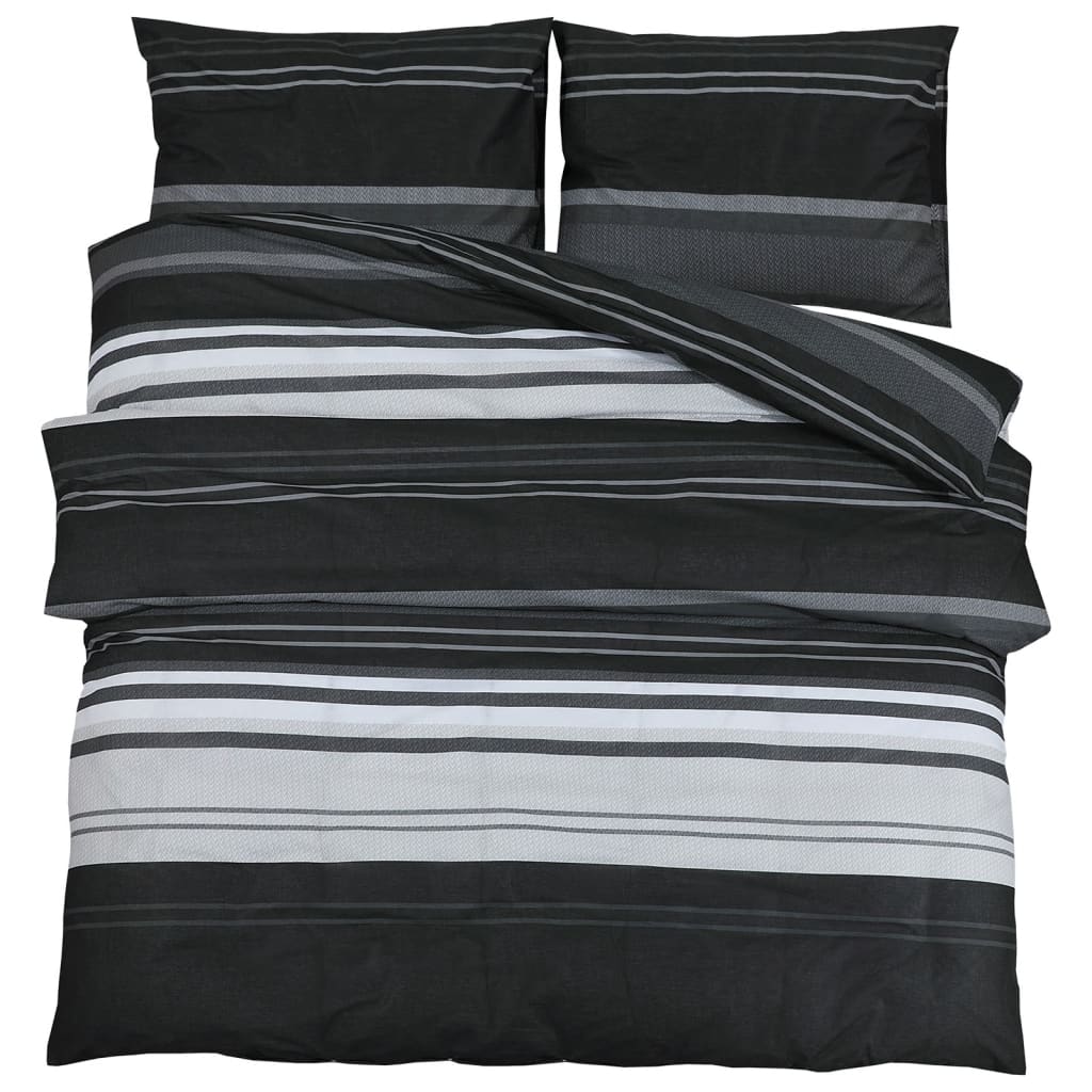 Vidaxl Duvet Sumpay Set 260x220 cm in bianco e nero