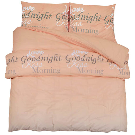 Ensemble de traverse de couette Vidaxl 155x220 cm rose en coton