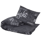 Vidaxl Duvet Overlay Set 200x200 cm Baumwollschwarz