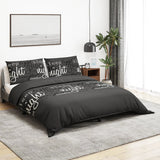 VIDAXL DUVET OVERLAY SET 135x200 cm bomullssvart