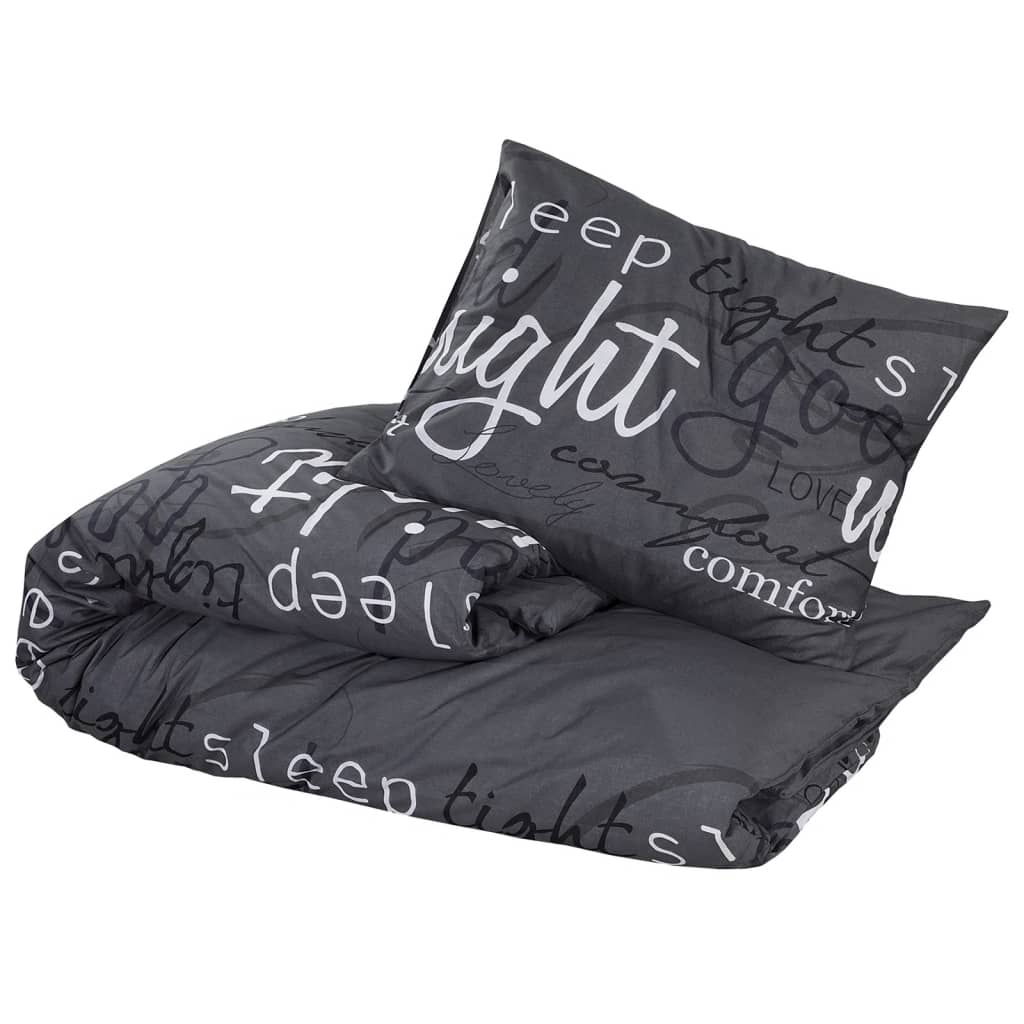 VidaXL duvet overray set 225x220 cm cotton black