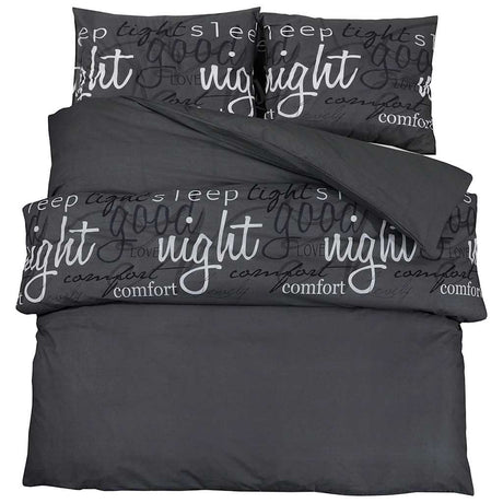 Vidaxl Duvet Richet Set 260x220 cm Coton noir