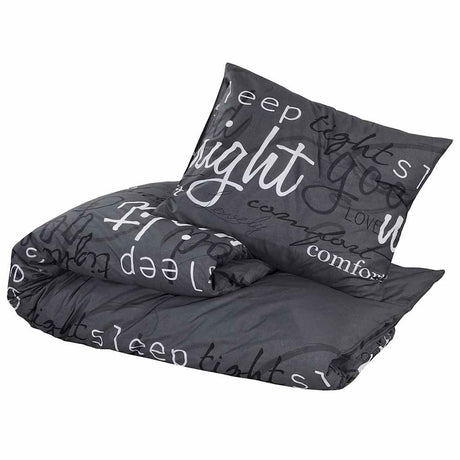 Vidaxl Duvet Richet Set 260x220 cm Coton noir