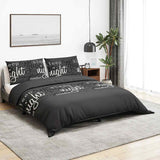 Vidaxl Duvet Richet Set 260x220 cm Coton noir