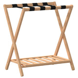 Rack à bagages Vidaxl 68x38x58 cm bambou