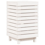 Panier à laverie Vidaxl 44x44x76 cm Pine solide blanc