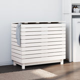 Vidaxl Laundry Basket 88.5x44x76 cm Pino solido bianco