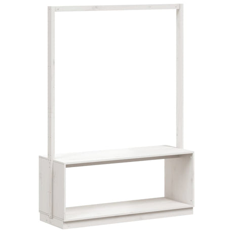 Armoire à chaussures de vêtements vidaxl 113x40x157,5 cm en pin massif blanc