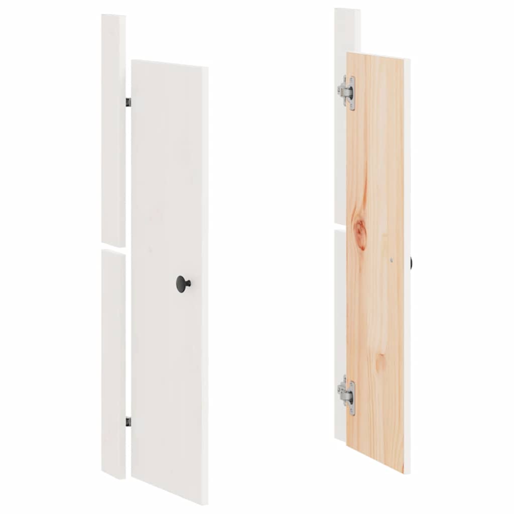Portes d'armoire Vidaxl pour cuisine extérieure 2 ST 50x9x82 cm Bois de pin blanc