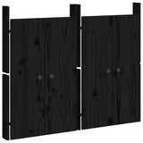 Portes d'armoire Vidaxl pour cuisine extérieure 2 ST 50x9x82 cm Bois de pin noir
