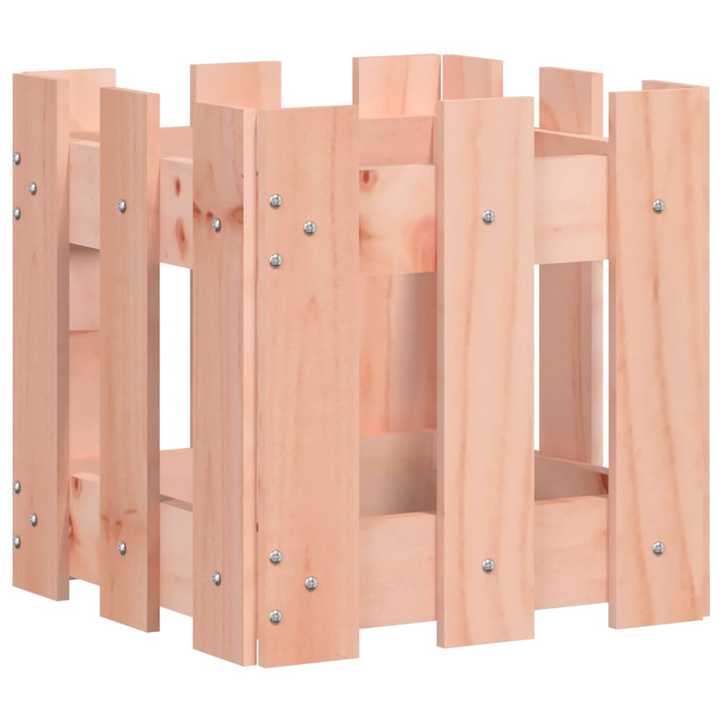 Vidaxx jardinière avec clôture design 30x30x30 cm bois de dougas massif