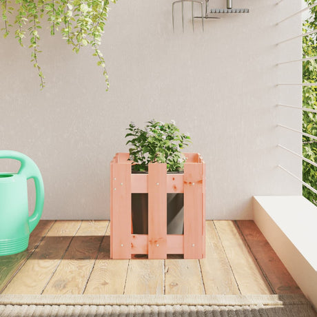 Vidaxx jardinière avec clôture design 30x30x30 cm bois de dougas massif
