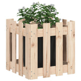 Vidaxx jardinière avec clôture design 40x40x40 cm bois de pin massif