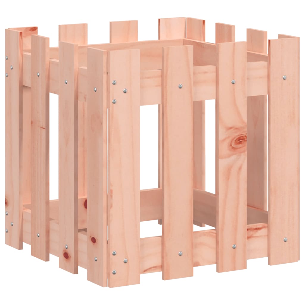VidaXL jardinière avec clôture design 40x40x40 cm bois de Douglas massif