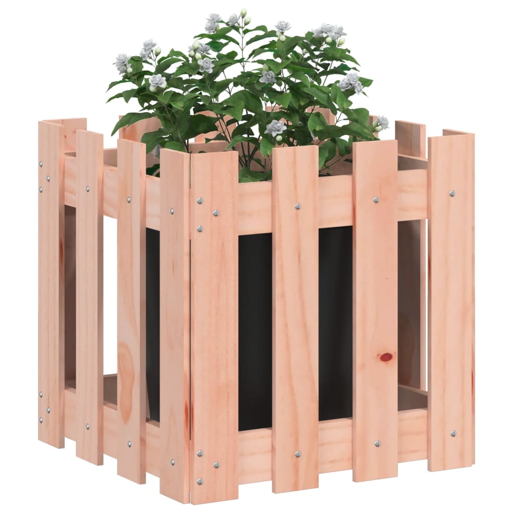 Vidaxl Planter med fekting 40x40x40 cm solid Douglashout