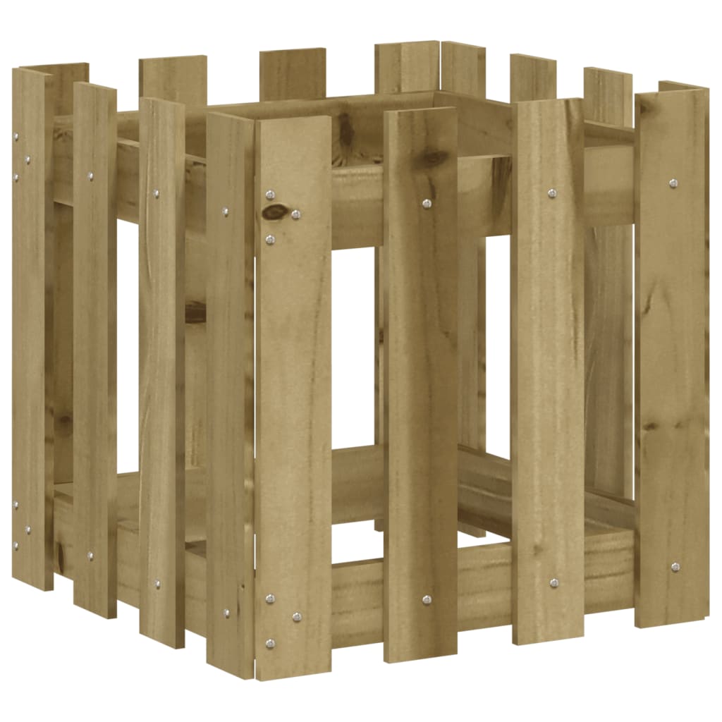 Vidaxl -planter med inngjerding 40x40x40 cm impregnert furu tre