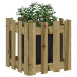 Vidaxl -planter med inngjerding 40x40x40 cm impregnert furu tre