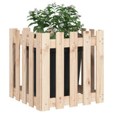 Vidaxx jardinière avec clôture design 50x50x50 cm bois de pin massif