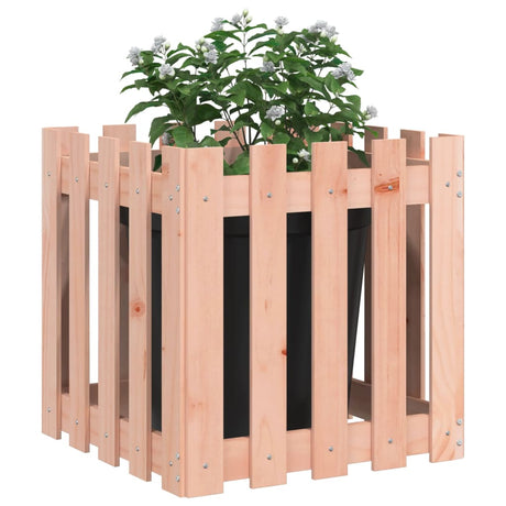 VidaXL jardinière avec clôture design 50x50x50 cm bois de Douglas massif
