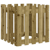 Vidaxx jardinière avec clôture design 50x50x50 cm bois de pin imprégné