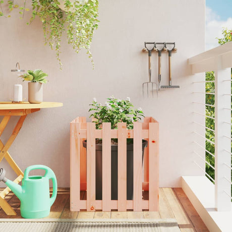 VidaXL jardinière avec clôture design 60x60x60 cm bois de Douglas massif