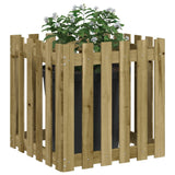 Vidaxl -planter med fekting 60x60x60 cm impregnert furu