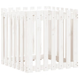 Vidaxx jardinière avec clôture design 70x70x70 cm bois de pin massif blanc