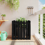 Vidaxx jardinière avec clôture design 70x70x70 cm bois de pin massif noir