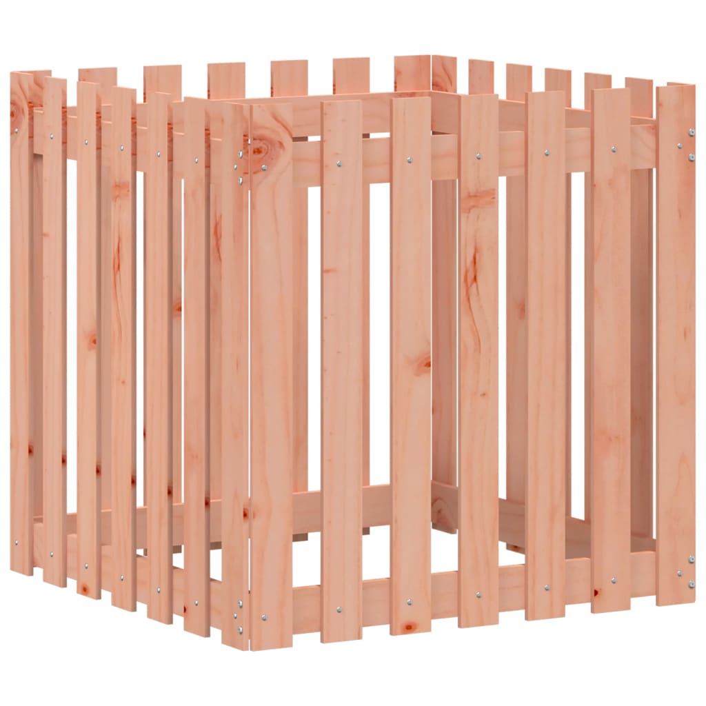 Vidaxx jardinière avec clôture design 70x70x70 cm bois de Douglas massif