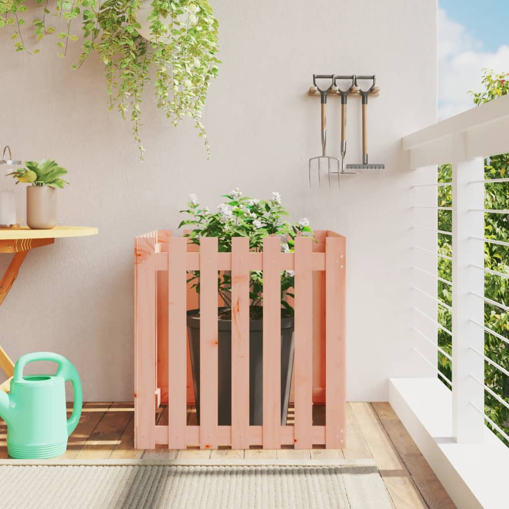 Vidaxx jardinière avec clôture design 70x70x70 cm bois de Douglas massif