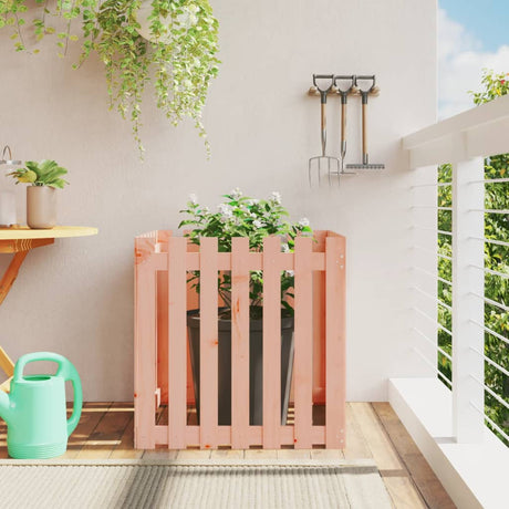 Vidaxx jardinière avec clôture design 70x70x70 cm bois de Douglas massif