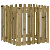 Vidaxx jardinière avec clôture design 70x70x70 cm bois de pin imprégné