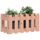 Vidaxx jardinière avec clôture design 60x30x30 cm bois de dougas massif
