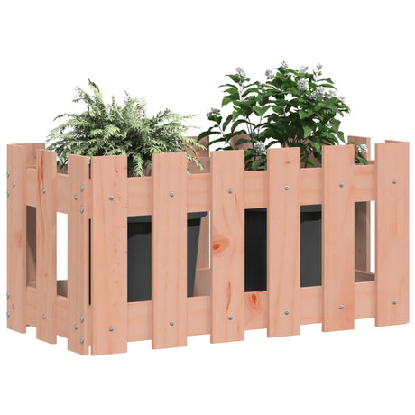Vidaxx jardinière avec clôture design 60x30x30 cm bois de dougas massif