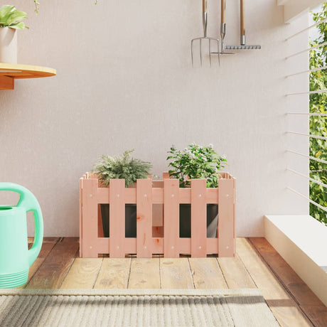 Vidaxx jardinière avec clôture design 60x30x30 cm bois de dougas massif