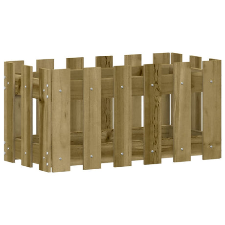 Vidaxx jardinière avec clôture design 60x30x30 cm bois de pin imprégné