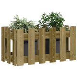 Vidaxl -planter med fekting 60x30x30 cm impregnert furu tre