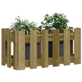 Vidaxx jardinière avec clôture design 60x30x30 cm bois de pin imprégné
