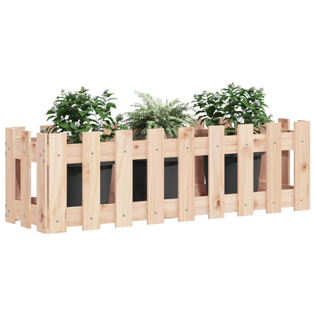 Planteur Vidaxl surélevé avec une clôture 100x30x30 cm en bois de pin