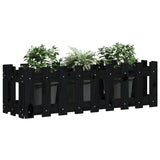 Vidaxx jardinière clôture surélevée design 100x30x30 cm bois de pin noir