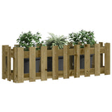 Vidaxxl jardinière surélevée design clôture 100x30x30 cm bois imprégné