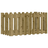 Vidaxxl jardinière surélevée design clôture 100x50x50 cm bois imprégné