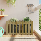 Vidaxxl jardinière surélevée design clôture 100x50x50 cm bois imprégné